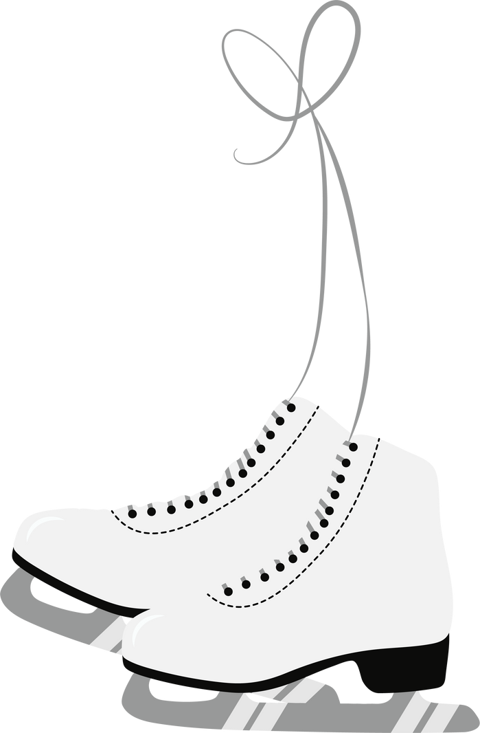 Ice skates with lace